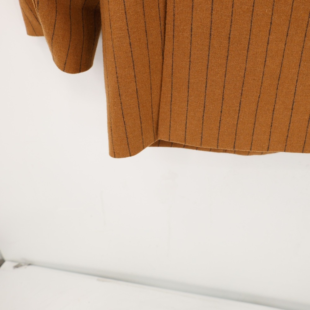 NWT Madewell Blazer Women's 12 Stripe Oversized Brown Pinstripe Notch Lapel wool - Picture 7 of 14